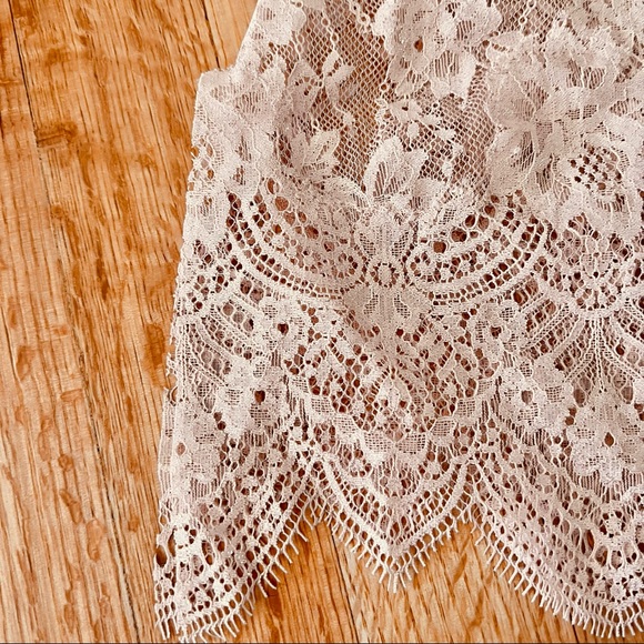 Like New Victoria’s Secret Dream Angels Rose Gold Pink Floral Lace Slip Dress - Picture 8 of 11